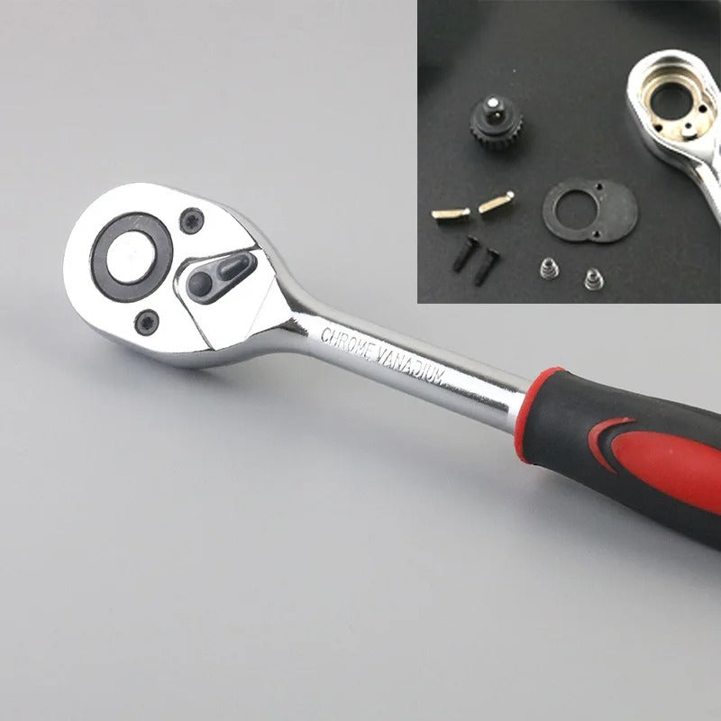 Maleta De Soquete De Aço Anti Ferrugem 46 Peças