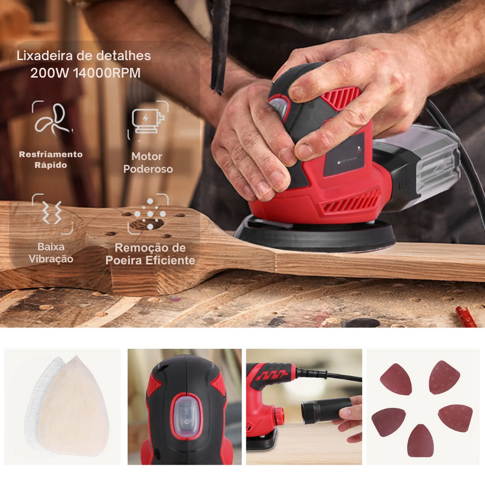 Lixadeira Orbital Triangular Vistreck