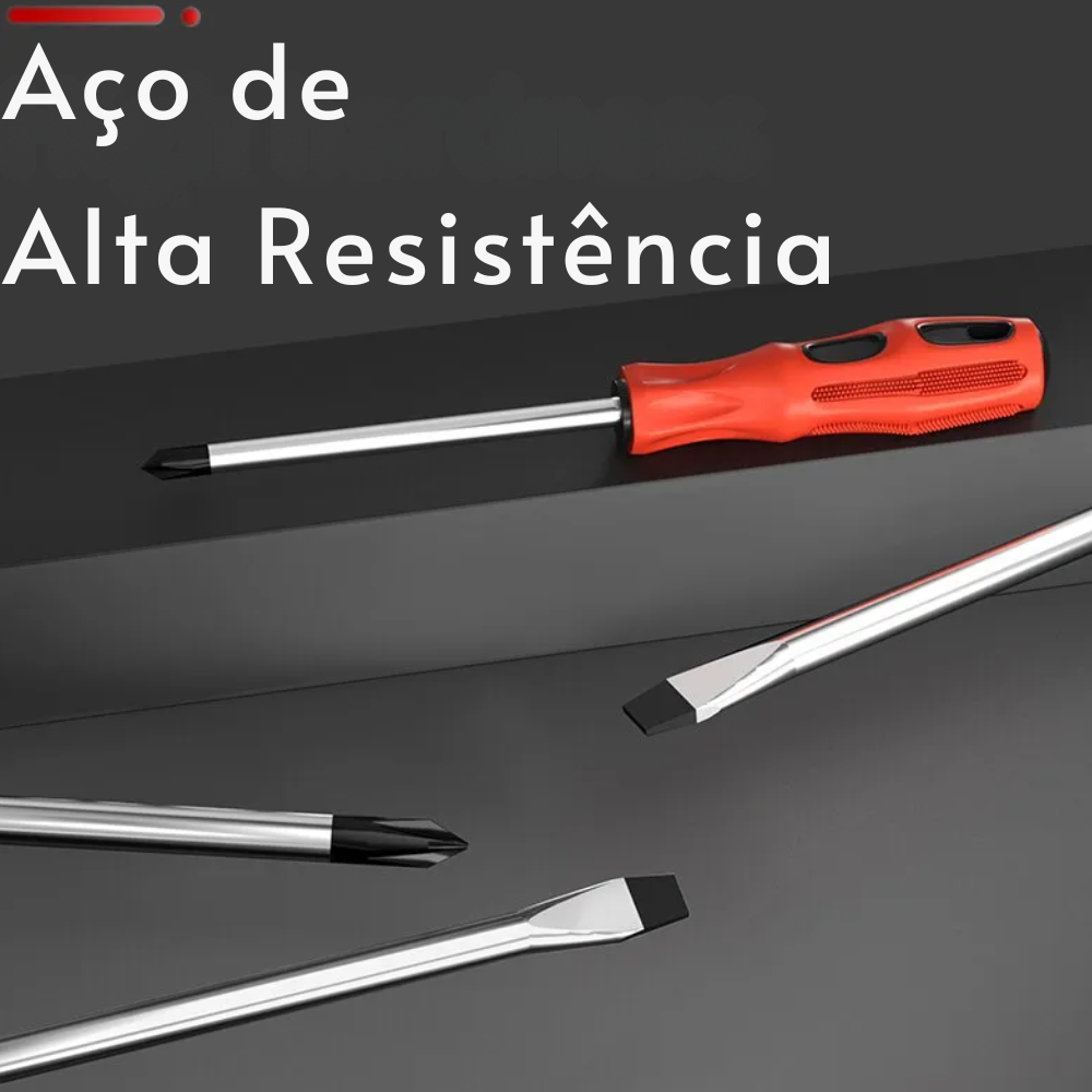 Kit Chave de Fenda e Philips Magnética Multifuncional