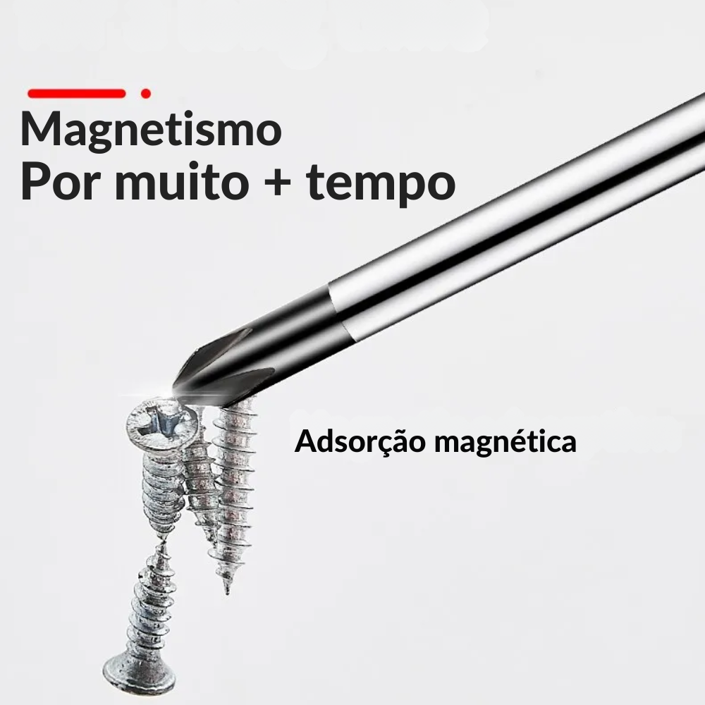 Kit Chave de Fenda e Philips Magnética Multifuncional