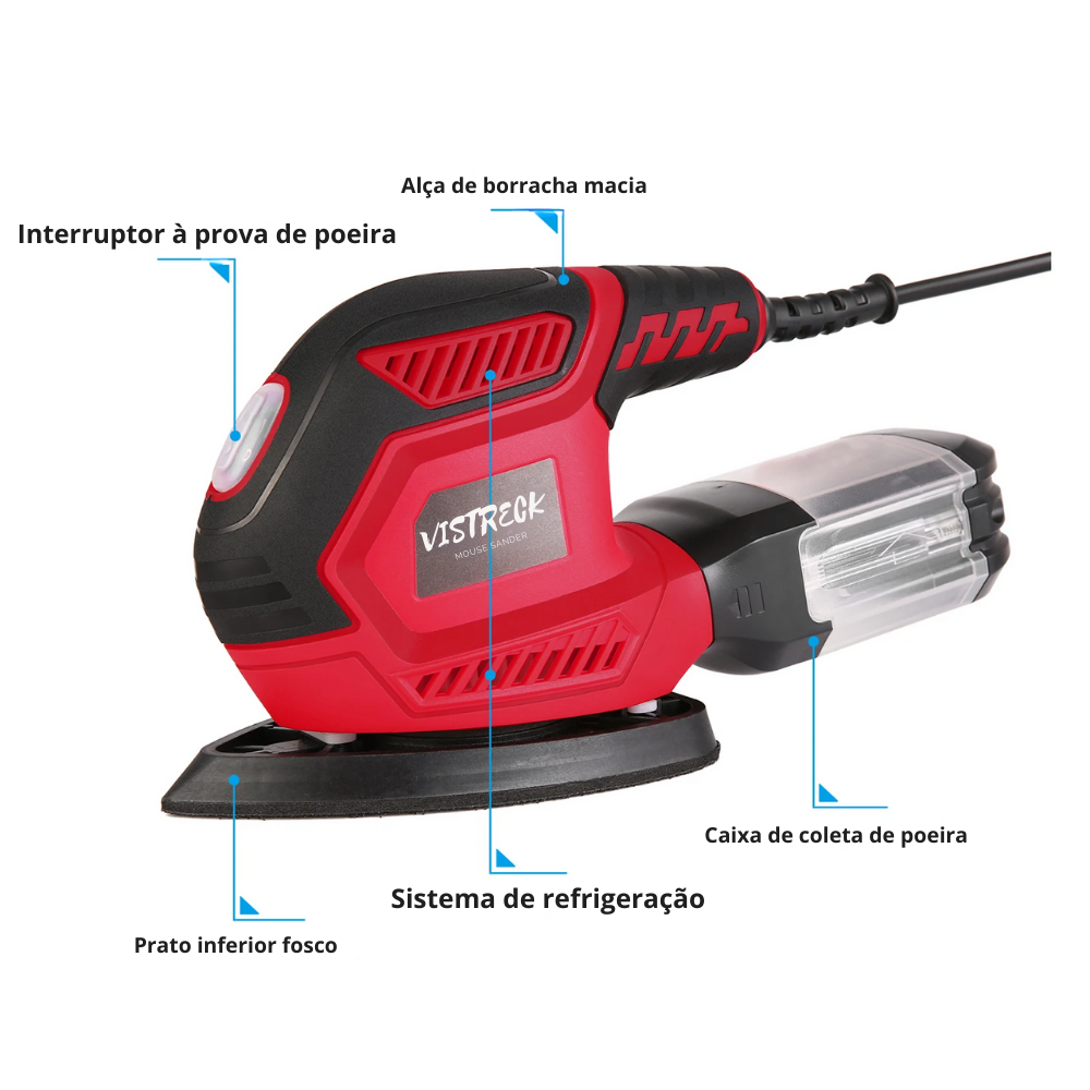 Lixadeira Orbital Triangular Vistreck
