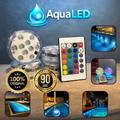 Kit Luminárias AquaLED RGB - Sem Fio Com Controle Remoto