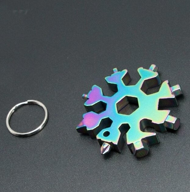 Chave Multifuncional Floco de Neve 18 Em 1 | Snowflake Tool