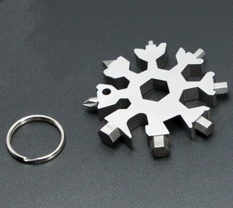 Chave Multifuncional Floco de Neve 18 Em 1 | Snowflake Tool