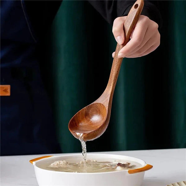 Conjunto Utensílios de Cozinha de Madeira Ferrazi