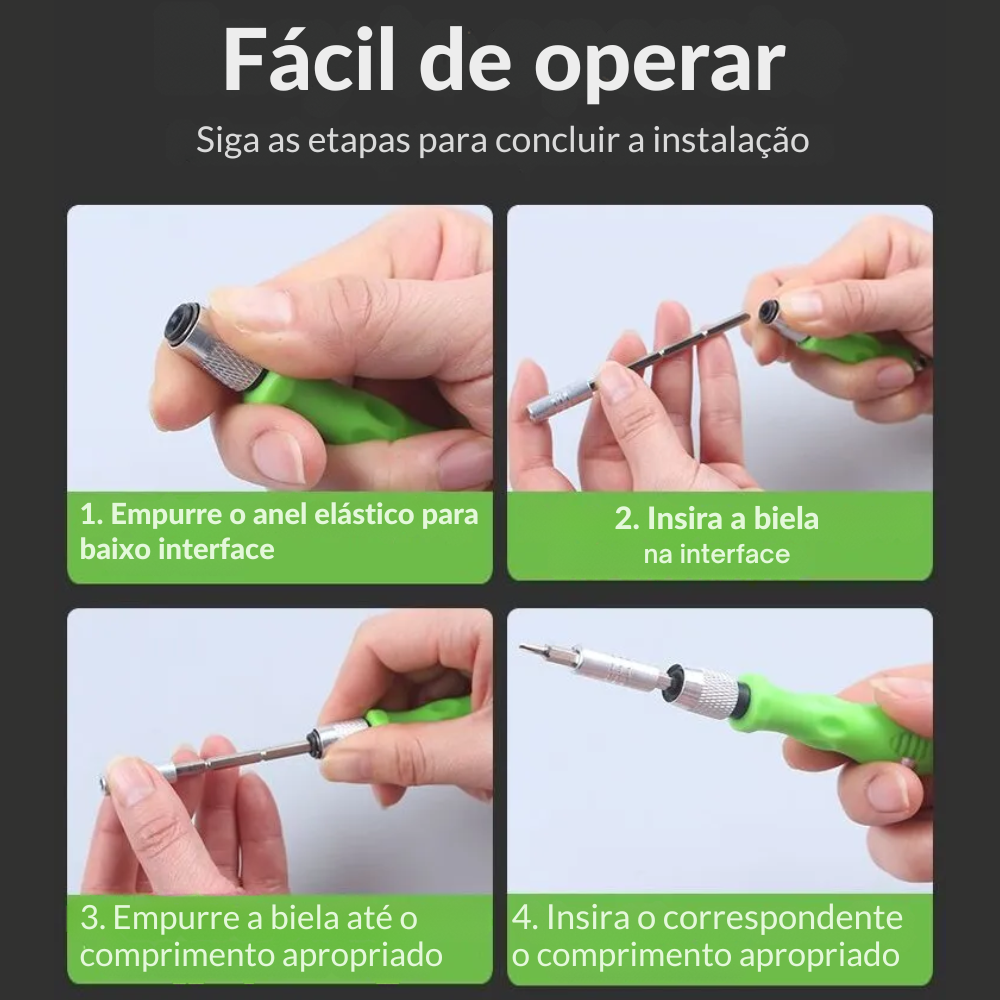 Conjunto de Chave de Fenda 32 Peças