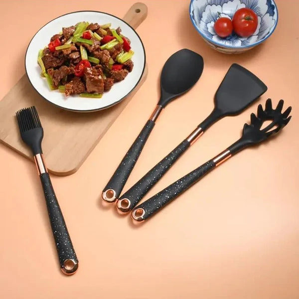Conjunto de Utensílios de Cozinha com Organizador Inox Ferrazi