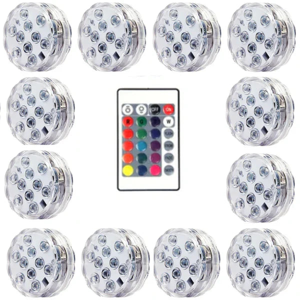 Kit Luminárias de Piscina RGB - Sem Fio Com Controle Remoto | AMERYK STORE