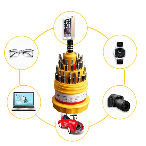 Kit de Chaves 31 Em 1 de Alta Precisão - Torx, Alen, Philips e diversas