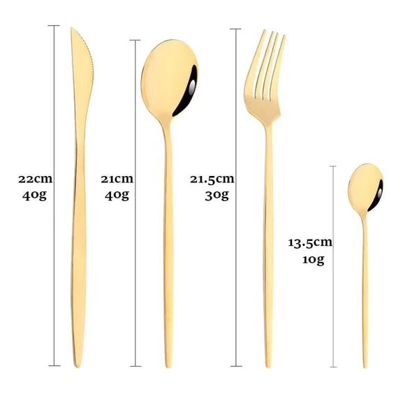 Kit de Talheres Slim em Aço Inoxidável Ferrazi