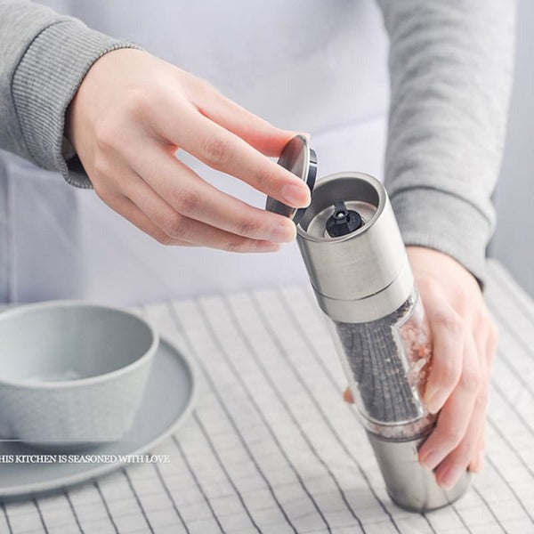 Moedor de Temperos 2 em 1 Manual Inox Ferrazi