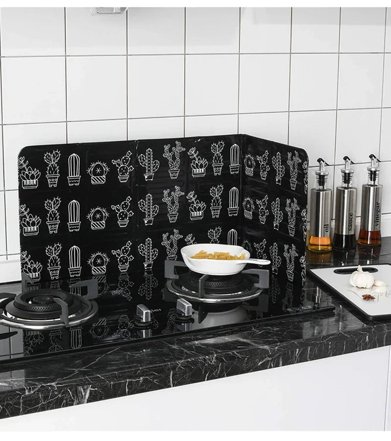 Protetor Contra Respingos de Óleo Dobrável de Alumínio