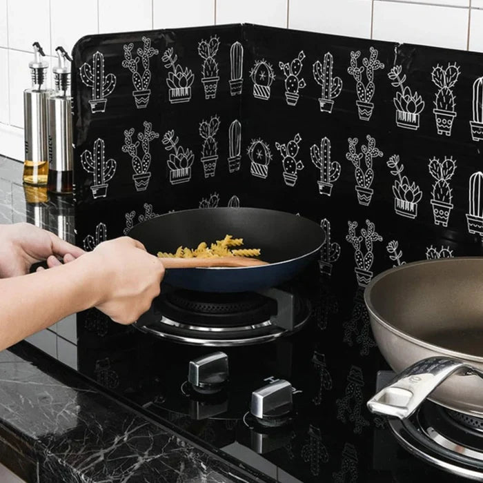 Protetor Contra Respingos de Óleo Dobrável de Alumínio