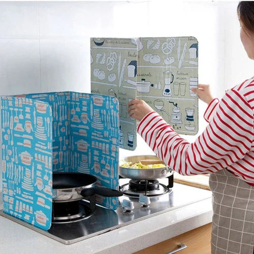 Protetor Contra Respingos de Óleo Dobrável de Alumínio